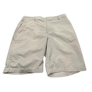 Under Armour Men's Shorts 40 Striped Gray Polyester Blend Zip Lightweight